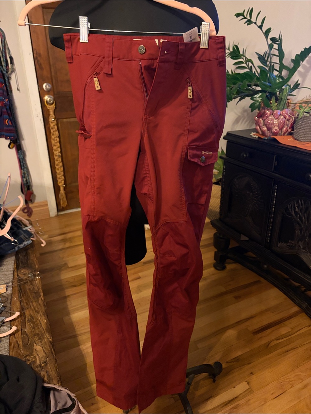 Fjallraven Women's Red Cargo Pants